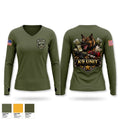 Camp Pendleton PMO K9 Women's Long Sleeve V-neck Shirt - 1