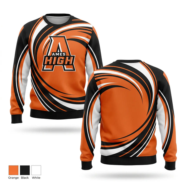 Crew Neck Sweatshirt, Ames Little Cyclones, Men's Basketball, Teamtime, Team time, sublimation, custom sports apparel, team uniforms, spirit wear, spiritwear, sports uniforms, custom shirts, team store, custom team store, fundraiser sports, apparel fundraiser