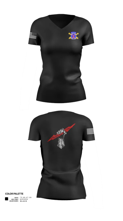 10mtn FIST 76072588 Women's Short Sleeve V-neck Shirt - 150