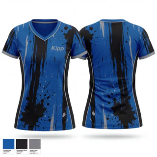Womens Short Sleeve Vneck Shirt, Kipp, Track & Field, Teamtime, Team time, sublimation, custom sports apparel, team uniforms, spirit wear, spiritwear, sports uniforms, custom shirts, team store, custom team store, fundraiser sports, apparel fundraiser