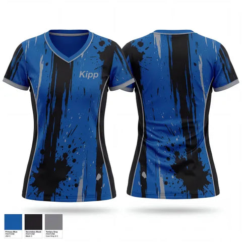 Womens Short Sleeve Vneck Shirt, Kipp, Track & Field, Teamtime, Team time, sublimation, custom sports apparel, team uniforms, spirit wear, spiritwear, sports uniforms, custom shirts, team store, custom team store, fundraiser sports, apparel fundraiser