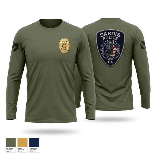 Long Sleeve Performance Shirt, Sardis Police Department, Police, Teamtime, Team time, sublimation, custom sports apparel, team uniforms, spirit wear, spiritwear, sports uniforms, custom shirts, team store, custom team store, fundraiser sports, apparel fundraiser