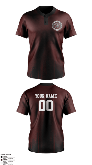 Two Button Softball Jersey, Homer Heat, Softball, Teamtime, Team time, sublimation, custom sports apparel, team uniforms, spirit wear, spiritwear, sports uniforms, custom shirts, team store, custom team store, fundraiser sports, apparel fundraiser