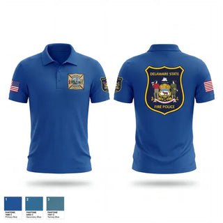 Short Sleeve Performance Polo, Delaware State Fire Police, Police, Teamtime, Team time, sublimation, custom sports apparel, team uniforms, spirit wear, spiritwear, sports uniforms, custom shirts, team store, custom team store, fundraiser sports, apparel fundraiser
