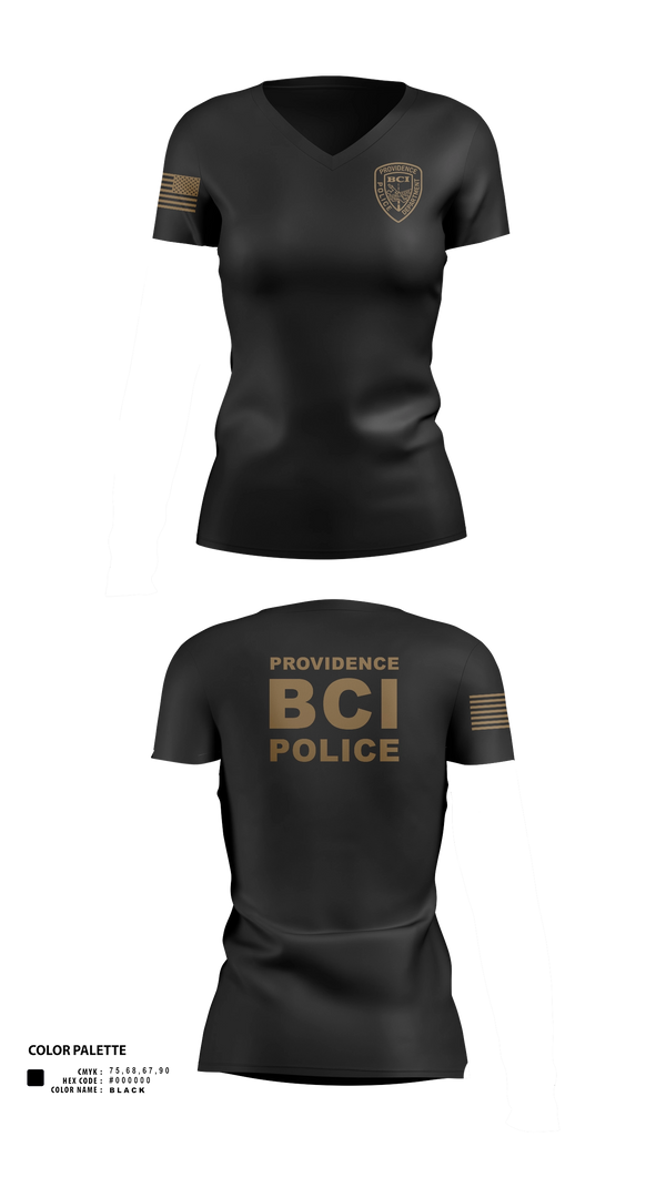 Womens Short Sleeve Vneck Shirt, Providence Police BCI, Police, Teamtime, Team time, sublimation, custom sports apparel, team uniforms, spirit wear, spiritwear, sports uniforms, custom shirts, team store, custom team store, fundraiser sports, apparel fundraiser