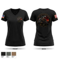 MESG-1 DET GUAM TEAM 707 33362717 Women's Short Sleeve V-neck Shirt - 1