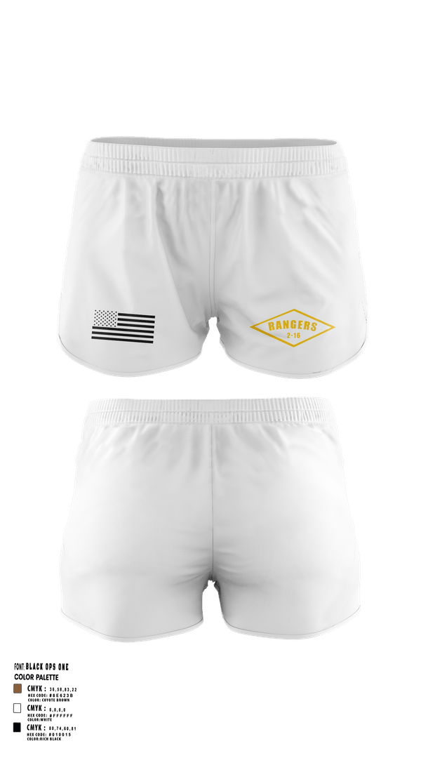 Ranger Panties, 2-16 rangers, Army, Teamtime, Team time, sublimation, custom sports apparel, team uniforms, spirit wear, spiritwear, sports uniforms, custom shirts, team store, custom team store, fundraiser sports, apparel fundraiser