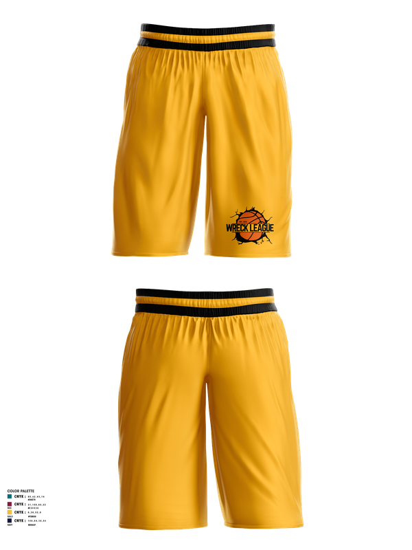 Mens Basketball Shorts, Wreck League, Men's Basketball, Teamtime, Team time, sublimation, custom sports apparel, team uniforms, spirit wear, spiritwear, sports uniforms, custom shirts, team store, custom team store, fundraiser sports, apparel fundraiser