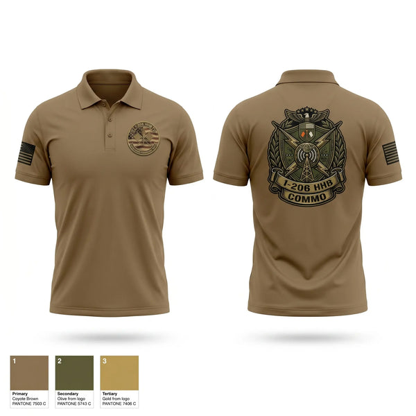 Short Sleeve Performance Polo, 1-206 HHB, Army, Teamtime, Team time, sublimation, custom sports apparel, team uniforms, spirit wear, spiritwear, sports uniforms, custom shirts, team store, custom team store, fundraiser sports, apparel fundraiser