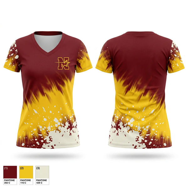 Womens Short Sleeve Vneck Shirt, North Middle School Cross Country, Cross Country, Teamtime, Team time, sublimation, custom sports apparel, team uniforms, spirit wear, spiritwear, sports uniforms, custom shirts, team store, custom team store, fundraiser sports, apparel fundraiser