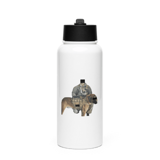 Bravo three 34132903 Stainless Steel Water Bottle with a Straw Lid