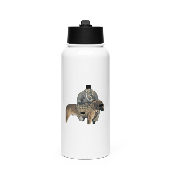 Bravo three 34132903 Stainless Steel Water Bottle with a Straw Lid