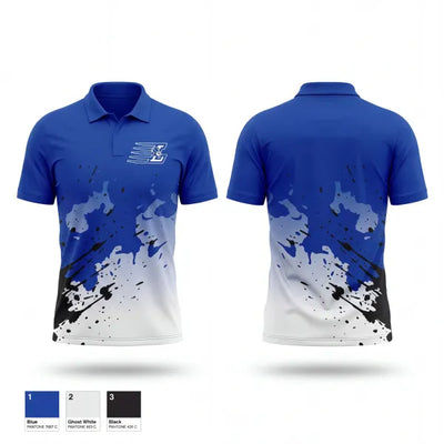 Lisbon Blue Devils 71405873 Short Sleeve Performance Polo - 2