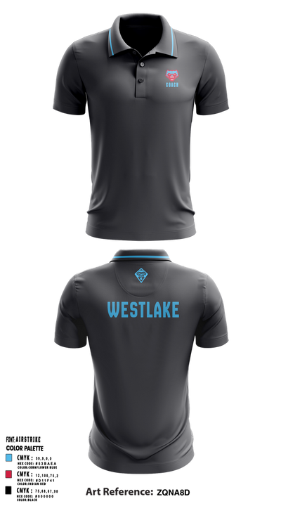 Westlake Middle School Short Sleeve Performance Polo - 2
