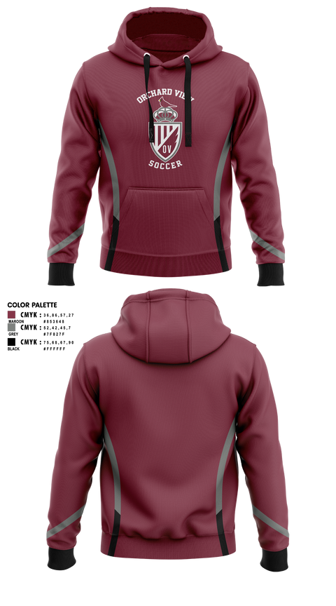Hoodie, Orchard View High School, Men's Soccer, Teamtime, Team time, sublimation, custom sports apparel, team uniforms, spirit wear, spiritwear, sports uniforms, custom shirts, team store, custom team store, fundraiser sports, apparel fundraiser
