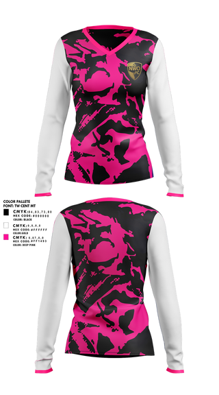 Womens Long Sleeve Vneck Shirt, Northwest Optimist FC, Men's Soccer, Teamtime, Team time, sublimation, custom sports apparel, team uniforms, spirit wear, spiritwear, sports uniforms, custom shirts, team store, custom team store, fundraiser sports, apparel fundraiser