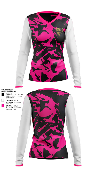 Northwest Optimist FC Women's Long Sleeve V-neck Shirt - 3