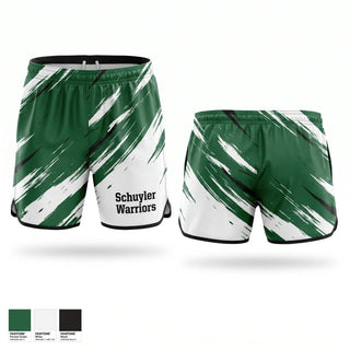 Track Shorts, Schuyler Warriors, Track & Field, Teamtime, Team time, sublimation, custom sports apparel, team uniforms, spirit wear, spiritwear, sports uniforms, custom shirts, team store, custom team store, fundraiser sports, apparel fundraiser