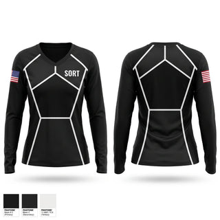 Womens Long Sleeve Vneck Shirt, SORT, Police, Teamtime, Team time, sublimation, custom sports apparel, team uniforms, spirit wear, spiritwear, sports uniforms, custom shirts, team store, custom team store, fundraiser sports, apparel fundraiser