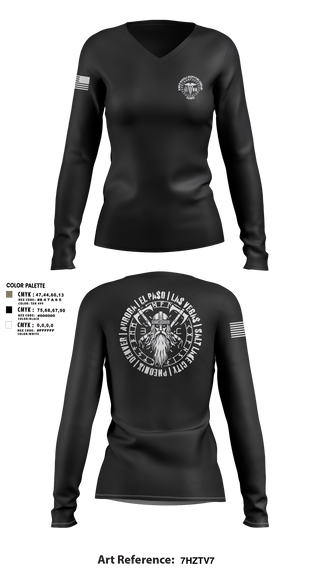 Womens Long Sleeve Vneck Shirt, Denver MRCO, , Teamtime, Team time, sublimation, custom sports apparel, team uniforms, spirit wear, spiritwear, sports uniforms, custom shirts, team store, custom team store, fundraiser sports, apparel fundraiser