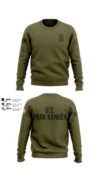 Crew Neck Sweatshirt, NPS Ranger, Police, Teamtime, Team time, sublimation, custom sports apparel, team uniforms, spirit wear, spiritwear, sports uniforms, custom shirts, team store, custom team store, fundraiser sports, apparel fundraiser