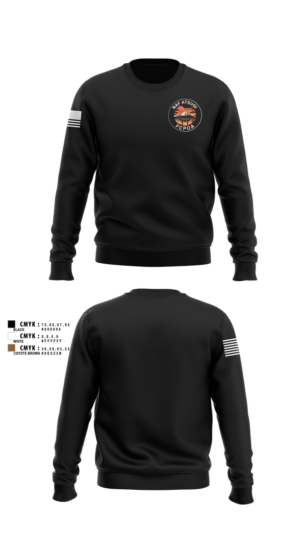 Crew Neck Sweatshirt, NAF ATSUGI FCPOA, Navy, Teamtime, Team time, sublimation, custom sports apparel, team uniforms, spirit wear, spiritwear, sports uniforms, custom shirts, team store, custom team store, fundraiser sports, apparel fundraiser