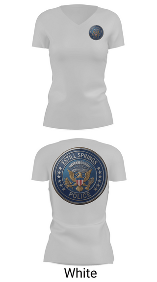 Womens Short Sleeve Vneck Shirt, Estill Springs Police Department, Police, Teamtime, Team time, sublimation, custom sports apparel, team uniforms, spirit wear, spiritwear, sports uniforms, custom shirts, team store, custom team store, fundraiser sports, apparel fundraiser