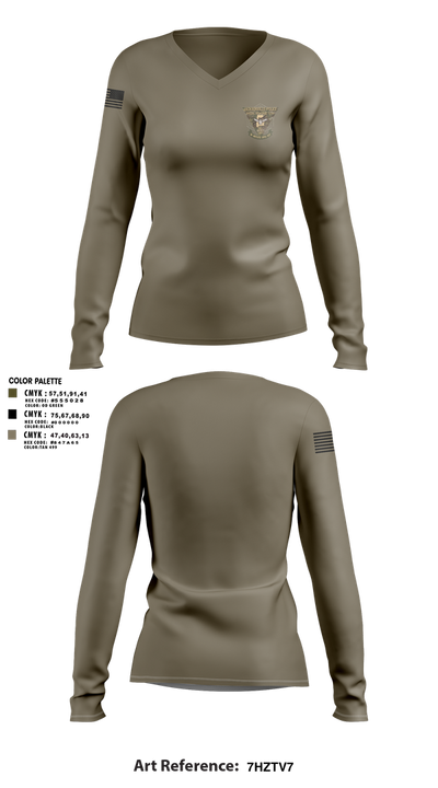 SPECIAL RESPONSE TEAM 32422991 Women's Long Sleeve V-neck Shirt - 2