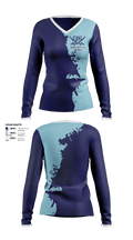 Pirate Fastpitch Softball 84548794 Women's Long Sleeve V-neck Shirt - 2