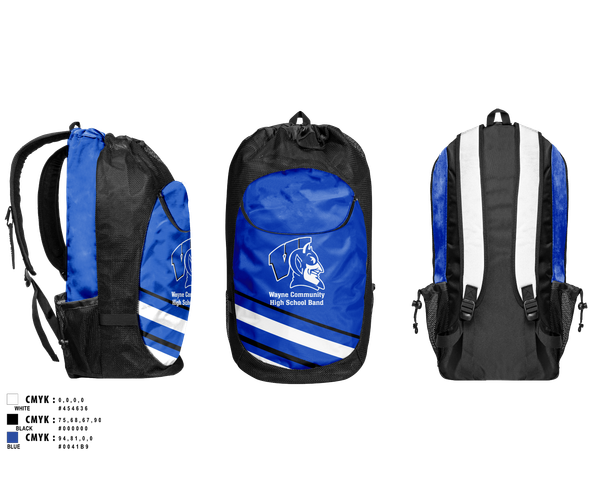 Gear Bag, Wayne Community High School Band, Spirit Store, Teamtime, Team time, sublimation, custom sports apparel, team uniforms, spirit wear, spiritwear, sports uniforms, custom shirts, team store, custom team store, fundraiser sports, apparel fundraiser
