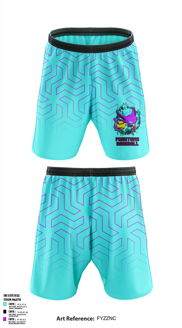 Athletic Shorts With Pockets, Phantoms, Baseball, Teamtime, Team time, sublimation, custom sports apparel, team uniforms, spirit wear, spiritwear, sports uniforms, custom shirts, team store, custom team store, fundraiser sports, apparel fundraiser