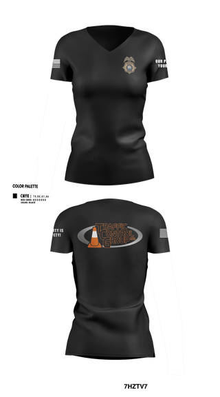 Womens Short Sleeve Vneck Shirt, TTO, Police, Teamtime, Team time, sublimation, custom sports apparel, team uniforms, spirit wear, spiritwear, sports uniforms, custom shirts, team store, custom team store, fundraiser sports, apparel fundraiser