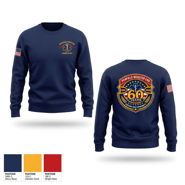 Crew Neck Sweatshirt, Penfield Webster EMS, EMS/EMT, Teamtime, Team time, sublimation, custom sports apparel, team uniforms, spirit wear, spiritwear, sports uniforms, custom shirts, team store, custom team store, fundraiser sports, apparel fundraiser