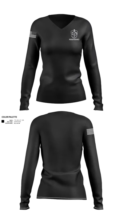 Retired 74998904 Women's Long Sleeve V-neck Shirt - 100