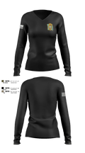 Knob Noster Police 95704125 Women's Long Sleeve V-neck Shirt - 100