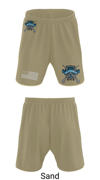 Athletic Shorts With Pockets, Blueshed Gun Shop, , Teamtime, Team time, sublimation, custom sports apparel, team uniforms, spirit wear, spiritwear, sports uniforms, custom shirts, team store, custom team store, fundraiser sports, apparel fundraiser