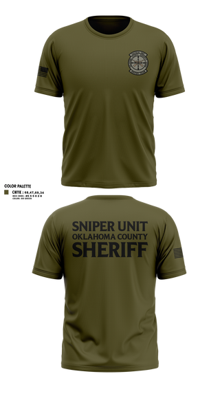 Old School Cotton Feel Shirt, Oklahoma County Sniper Team, Police, Teamtime, Team time, sublimation, custom sports apparel, team uniforms, spirit wear, spiritwear, sports uniforms, custom shirts, team store, custom team store, fundraiser sports, apparel fundraiser