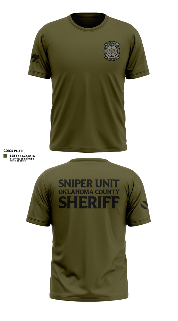 Old School Cotton Feel Shirt, Oklahoma County Sniper Team, Police, Teamtime, Team time, sublimation, custom sports apparel, team uniforms, spirit wear, spiritwear, sports uniforms, custom shirts, team store, custom team store, fundraiser sports, apparel fundraiser