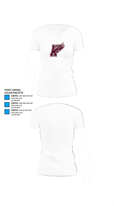 Two Harbors High School Golf 34960318 Women's Short Sleeve V-neck Shirt - 18