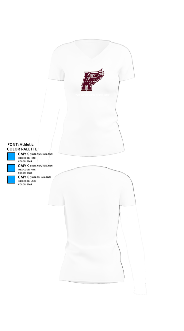Womens Short Sleeve Vneck Shirt, Two Harbors High School Golf, Golf, Teamtime, Team time, sublimation, custom sports apparel, team uniforms, spirit wear, spiritwear, sports uniforms, custom shirts, team store, custom team store, fundraiser sports, apparel fundraiser