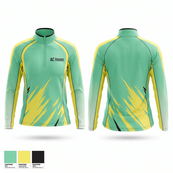 Quarter Zip Jacket, AC Havoc, Baseball, Teamtime, Team time, sublimation, custom sports apparel, team uniforms, spirit wear, spiritwear, sports uniforms, custom shirts, team store, custom team store, fundraiser sports, apparel fundraiser