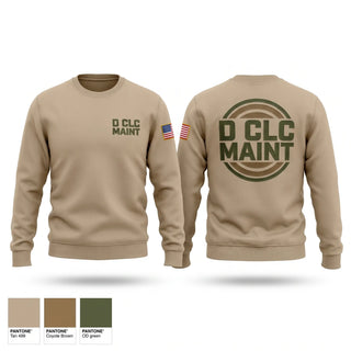 Crew Neck Sweatshirt, D CLC MAINT, Army, Teamtime, Team time, sublimation, custom sports apparel, team uniforms, spirit wear, spiritwear, sports uniforms, custom shirts, team store, custom team store, fundraiser sports, apparel fundraiser