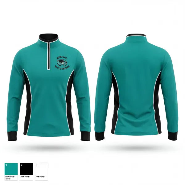 Quarter Zip Jacket, NorCal Wolverines, , Teamtime, Team time, sublimation, custom sports apparel, team uniforms, spirit wear, spiritwear, sports uniforms, custom shirts, team store, custom team store, fundraiser sports, apparel fundraiser