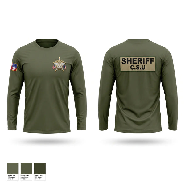 Long Sleeve Performance Shirt, Peach County Sheriff Office, Police, Teamtime, Team time, sublimation, custom sports apparel, team uniforms, spirit wear, spiritwear, sports uniforms, custom shirts, team store, custom team store, fundraiser sports, apparel fundraiser