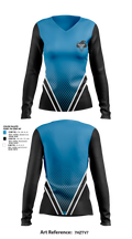 Cramerton Panthers Football and Cheer 89738490 Women's Long Sleeve V-neck Shirt - 1