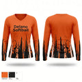 Delano Softball 50482970 Women's Long Sleeve V-neck Shirt - 1