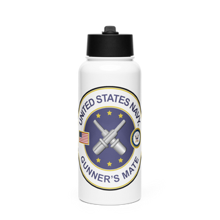 Gunners mate Stainless Steel Water Bottle with a Straw Lid