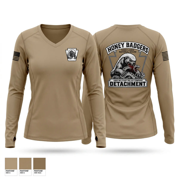 Womens Long Sleeve Vneck Shirt, 1069 MP Co., National Guard, Teamtime, Team time, sublimation, custom sports apparel, team uniforms, spirit wear, spiritwear, sports uniforms, custom shirts, team store, custom team store, fundraiser sports, apparel fundraiser