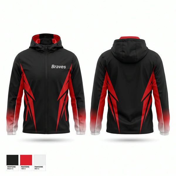 Windbreaker, Braves, Men's Soccer, Teamtime, Team time, sublimation, custom sports apparel, team uniforms, spirit wear, spiritwear, sports uniforms, custom shirts, team store, custom team store, fundraiser sports, apparel fundraiser