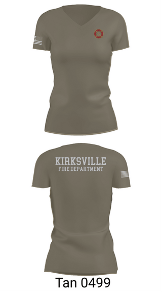 Womens Short Sleeve Vneck Shirt, Kirksville Volunteer Fire Department, Fire Department, Teamtime, Team time, sublimation, custom sports apparel, team uniforms, spirit wear, spiritwear, sports uniforms, custom shirts, team store, custom team store, fundraiser sports, apparel fundraiser